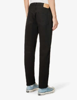 Tapered-leg Mid-rise Organic Stretch-denim Jeans -Metro Style Shop R04171485 RINSESTAYBLACK ALT03