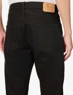 Tapered-leg Mid-rise Organic Stretch-denim Jeans -Metro Style Shop R04171485 RINSESTAYBLACK ALT05