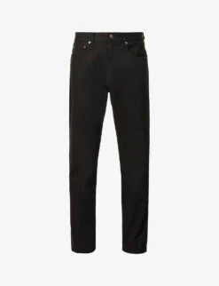 Tapered-leg Mid-rise Organic Stretch-denim Jeans