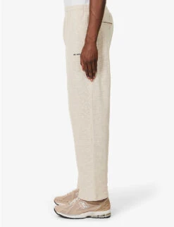Loose-weave Brand-embroidered Cotton Trousers -Metro Style Shop R04171598 RAW ALT02