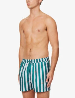Bjorn Borg Print Striped Swim Shorts -Metro Style Shop R04172920 TEALWHITE ALT02