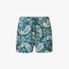 Bjorn Borg Paisley-print Elasticated Waistband Regular-fit Swim Shorts -Metro Style Shop R04172921 TEALYELLOWPEACH M