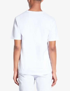 THE KOOPLES Vintage Skull-serigraphy Cotton T-shirt -Metro Style Shop R04180584 WHITE ALT03