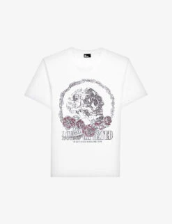 THE KOOPLES Vintage Skull-serigraphy Cotton T-shirt