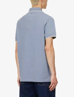 BELSTAFF Logo-patch Regular-fit Cotton-piqué Polo Shirt -Metro Style Shop R04180839 BLUEFLINT ALT03