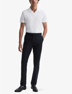 Reiss Leeds V-neck Slim-fit Cotton T-shirt -Metro Style Shop R04180955 WHITE ALT01