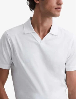 Reiss Leeds V-neck Slim-fit Cotton T-shirt -Metro Style Shop R04180955 WHITE ALT02