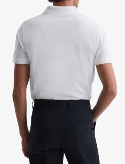 Reiss Leeds V-neck Slim-fit Cotton T-shirt -Metro Style Shop R04180955 WHITE ALT03