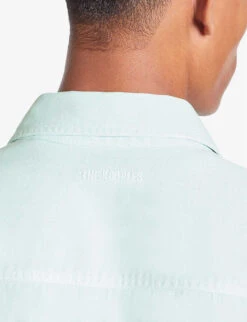 THE KOOPLES Relaxed-fit Long-sleeve Denim Shirt -Metro Style Shop R04181745 OCEAN ALT04