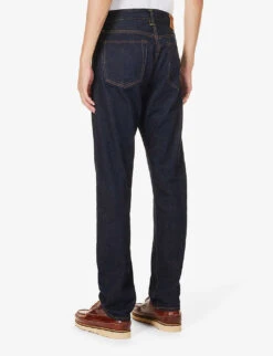 Brand-embroidered Brand-patch Slim-fit Jeans -Metro Style Shop R04182241 ONCEWASHED ALT03