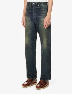 Vintage Faded-wash Straight-leg Mid-rise Jeans -Metro Style Shop R04182244 GIVINSWASH ALT02
