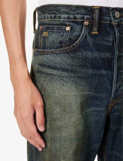 Vintage Faded-wash Straight-leg Mid-rise Jeans -Metro Style Shop R04182244 GIVINSWASH ALT04