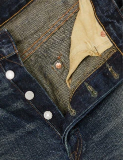 Vintage Faded-wash Straight-leg Mid-rise Jeans -Metro Style Shop R04182244 GIVINSWASH ALT06