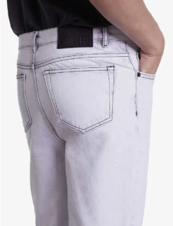 THE KOOPLES Bleached Straight-fit Cotton Jeans -Metro Style Shop R04183145 WHITEBLEACH ALT04