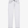 THE KOOPLES Bleached Straight-fit Cotton Jeans -Metro Style Shop R04183145 WHITEBLEACH M
