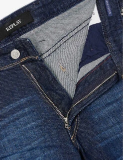 Replay Anbass 573 Regular-fit Straight-leg Stretch-denim Jeans -Metro Style Shop R04186402 DARKBLUE ALT06