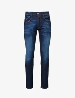 Replay Anbass 573 Regular-fit Straight-leg Stretch-denim Jeans