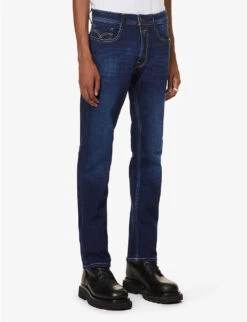 Replay Rocco Regular-fit Straight-leg Stretch-denim Jeans -Metro Style Shop R04186408 DARKBLUE ALT02