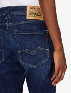 Replay Rocco Regular-fit Straight-leg Stretch-denim Jeans -Metro Style Shop R04186408 DARKBLUE ALT04