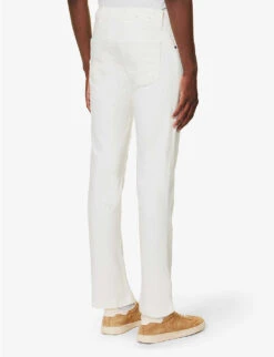 ELEVENTY Regular-fit Tapered-leg Stretch-cotton Trousers -Metro Style Shop R04187298 WHITE ALT03