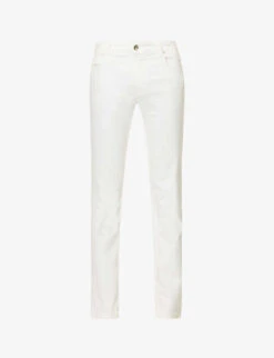 ELEVENTY Regular-fit Tapered-leg Stretch-cotton Trousers