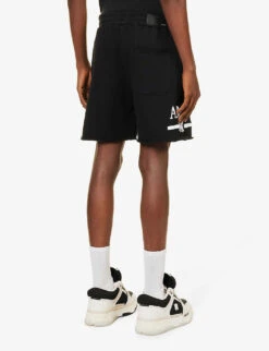 Amiri Bar Graphic-print Cotton-jersey Hoody 10 Amiri Bar Graphic-print Cotton-jersey Hoody -Metro Style Shop R04188191 BLACK ALT03