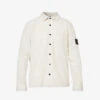 Stone Island Logo-patch Chest-pocket Cotton-corduroy Overshirt -Metro Style Shop R04188755 PLASTER M