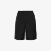 Stone Island Cargo Logo-badge Woven Shorts -Metro Style Shop R04188760 BLACK M