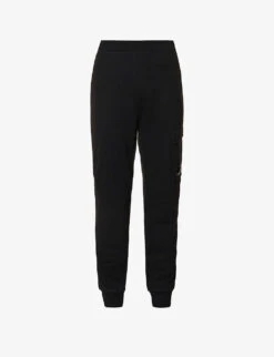 Diagonal Fleece Tapered Mid-rise Cotton-jersey Jogging Bottoms