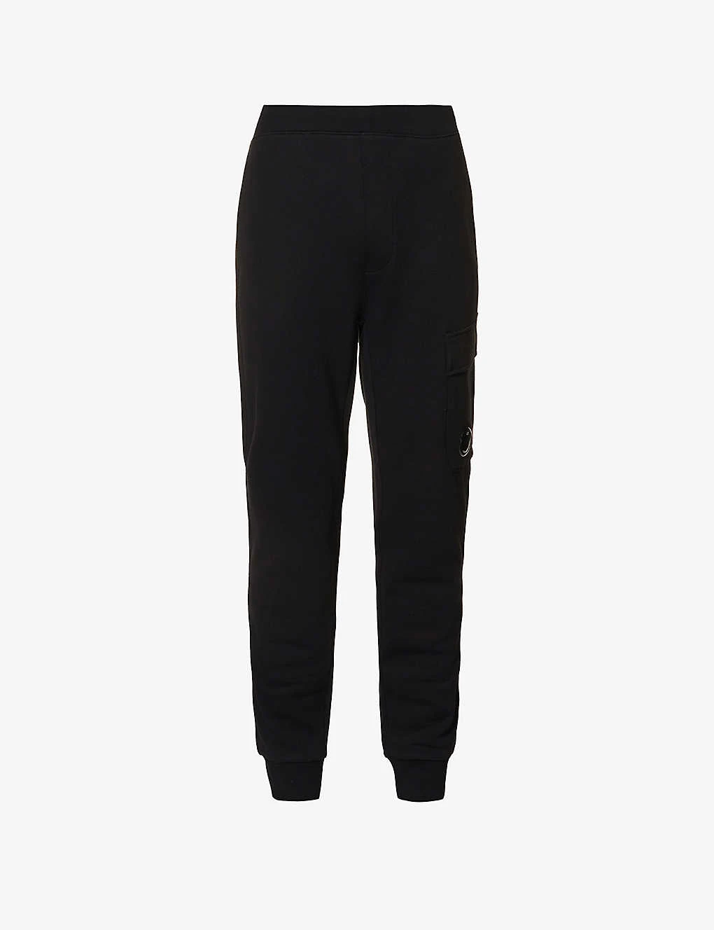 Diagonal Fleece Tapered Mid-rise Cotton-jersey Jogging Bottoms 3 Diagonal Fleece Tapered Mid-rise Cotton-jersey Jogging Bottoms