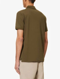 Logo-embroidered Regular-fit Stretch-cotton Piqué Polo Shirt -Metro Style Shop R04189390 IVYGREEN ALT03