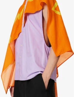 Art Asymmetric-panel Regular-fit Cotton-poplin Shirt -Metro Style Shop R04190818 LAVENDER ALT04