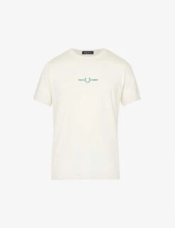 Fred Perry Brand-embroidered Crewneck Cotton-jersey T-shirt