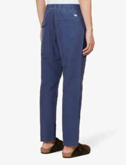 CITIZENS OF HUMANITY Delon Tapered-leg Mid-rise Cotton And Linen-blend Trousers -Metro Style Shop R04191342 LECOTEDKBLUE ALT03