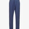 CITIZENS OF HUMANITY Delon Tapered-leg Mid-rise Cotton And Linen-blend Trousers -Metro Style Shop R04191342 LECOTEDKBLUE M