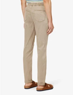 Paige Fraser Drawstring-waistband X-leg Slim-fit Stretch-woven Trousers -Metro Style Shop R04192296 VINTCOASTALBEIGE ALT03