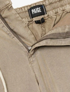 Paige Fraser Drawstring-waistband X-leg Slim-fit Stretch-woven Trousers -Metro Style Shop R04192296 VINTCOASTALBEIGE ALT06