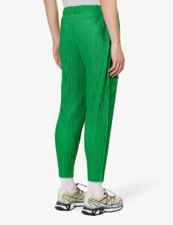 Tapered-leg Mid-rise Knitted Trousers 10 Tapered-leg Mid-rise Knitted Trousers -Metro Style Shop R04194079 EMERALDGREEN ALT03