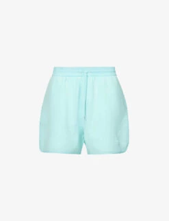 Emporio Armani Logo-embroidered Mid-rise Stretch-cotton Blend Shorts