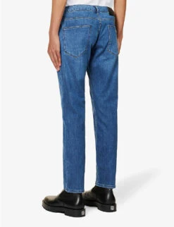 Emporio Armani Straight-leg Slim-fit Stretch-denim Jeans -Metro Style Shop R04197008 DENIMBLUCH ALT03